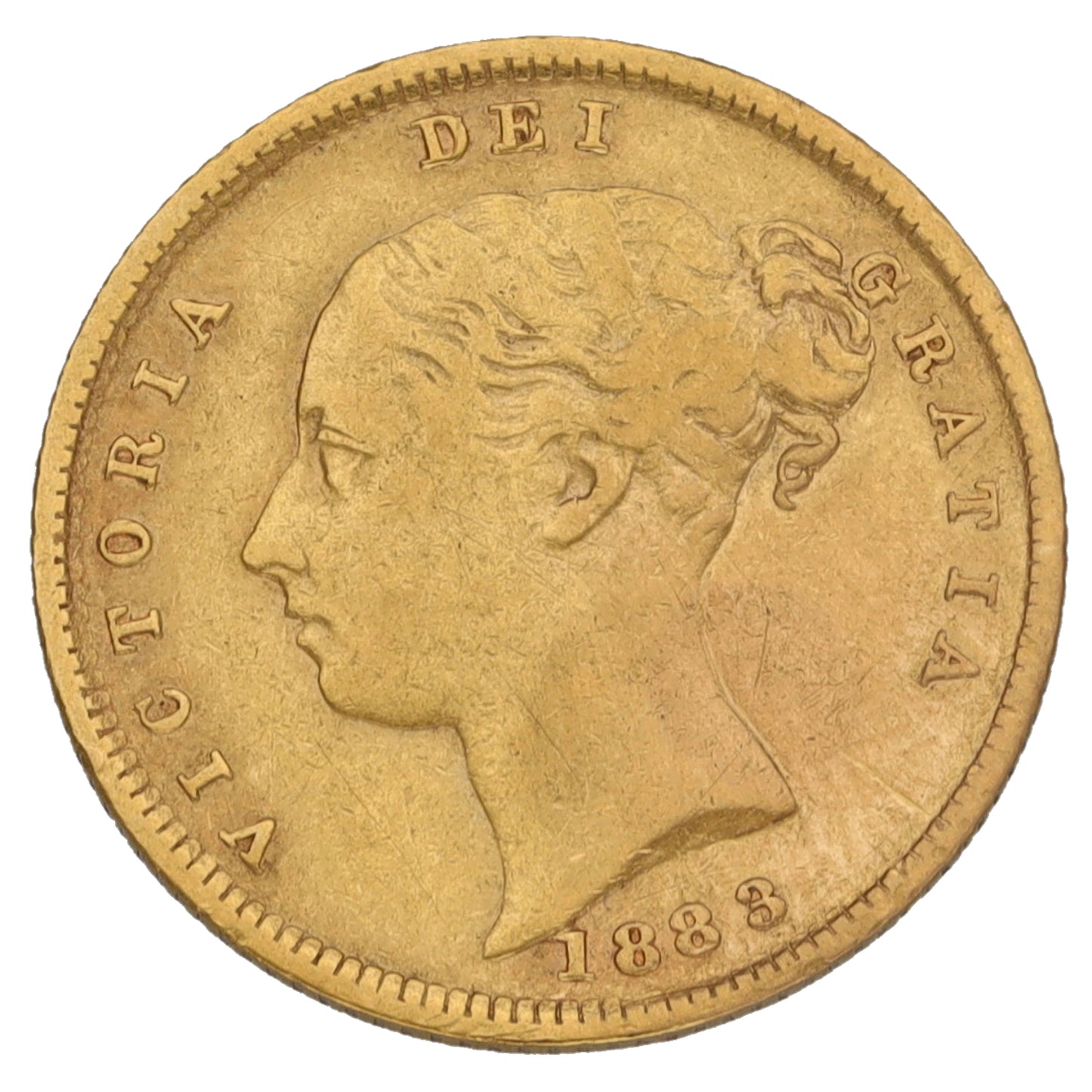 22ct Gold Queen Victoria Half Sovereign Coin 1883