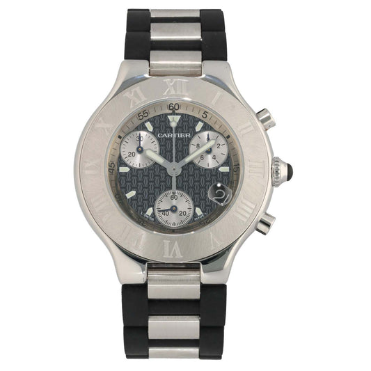 Cartier Must 21 Chronoscaph W10125U2 38.5mm Stainless Steel Watch