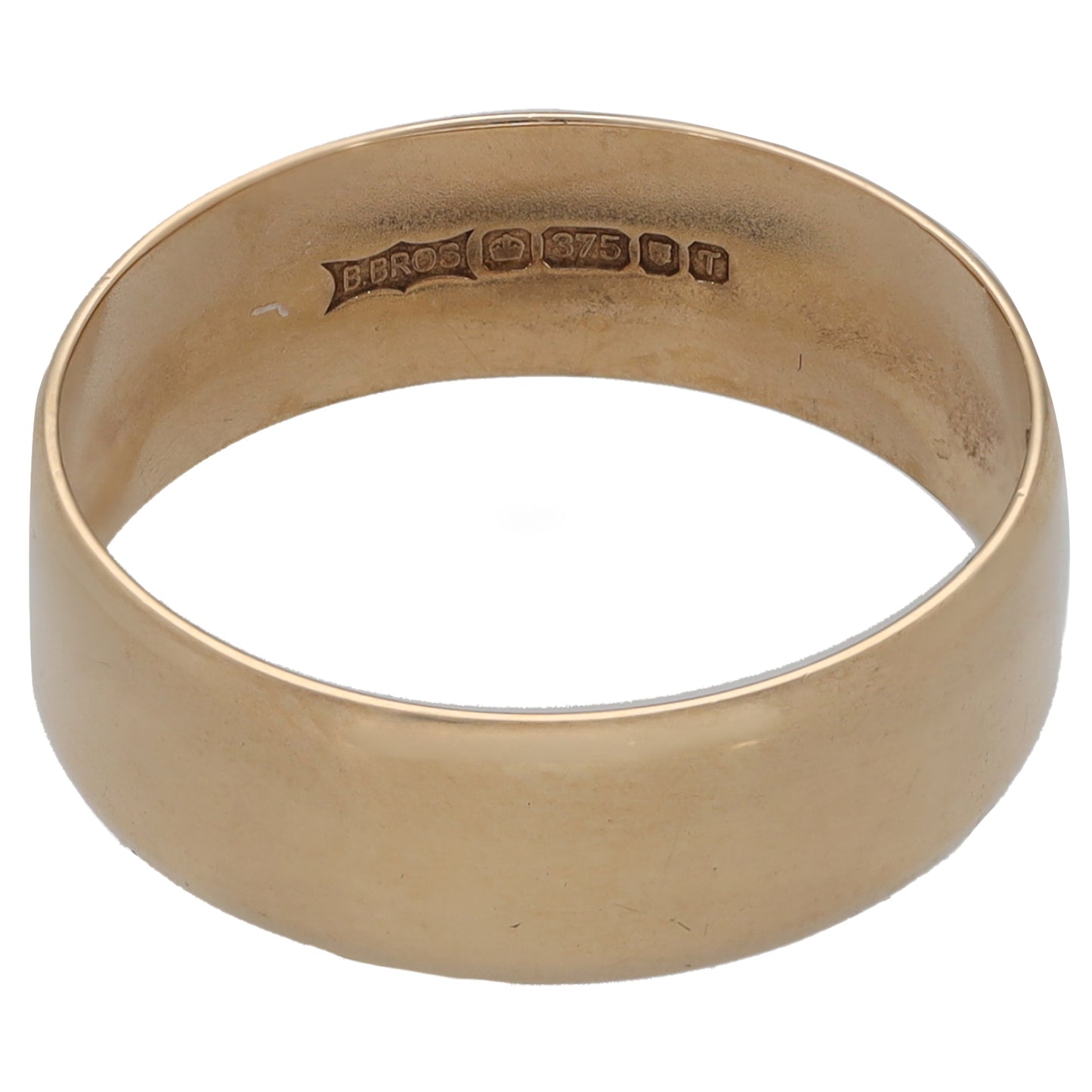 9ct Gold Plain Wedding Ring Size L