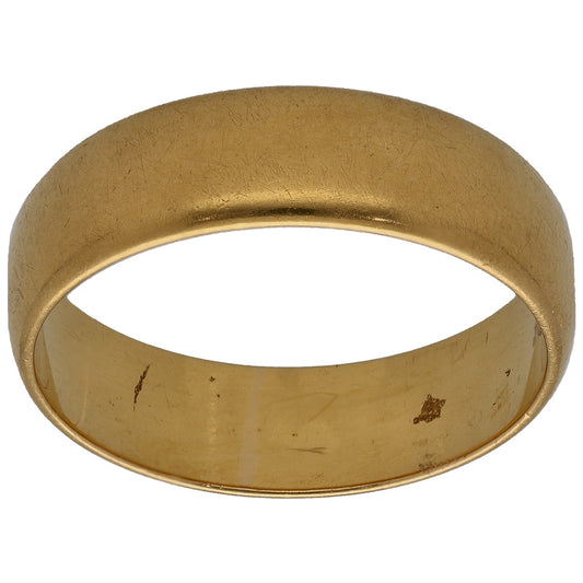 22ct Gold Plain Wedding Ring Size U