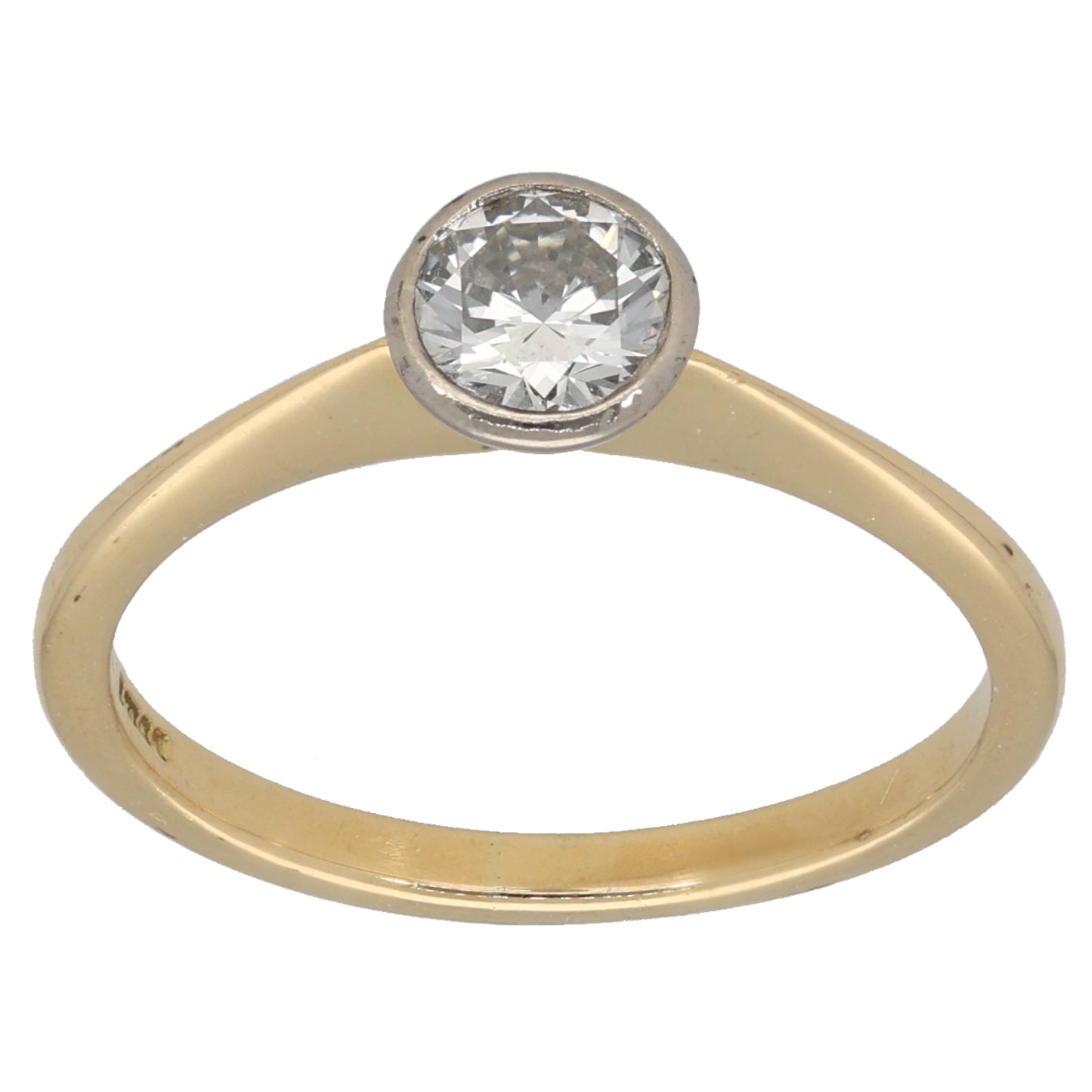 18ct Gold 0.50ct Diamond Solitaire Ring Size O