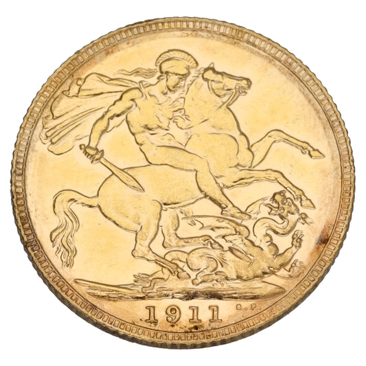 22ct Gold King George V Full Sovereign Coin 1911