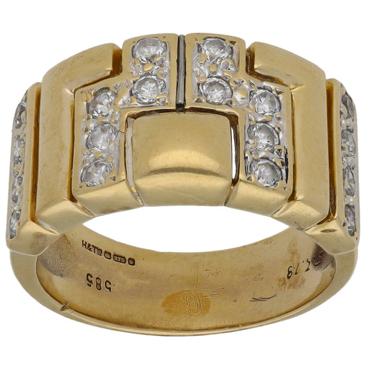 9ct Gold Cubic Zirconia Alternative Ring Size O