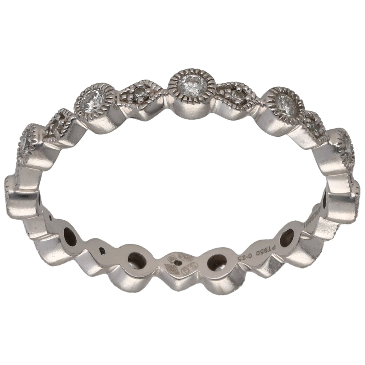 Platinum 0.25ct Diamond Eternity Ring Size M