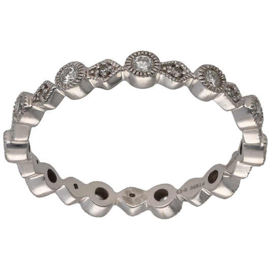 Platinum 0.25ct Diamond Eternity Ring Size M