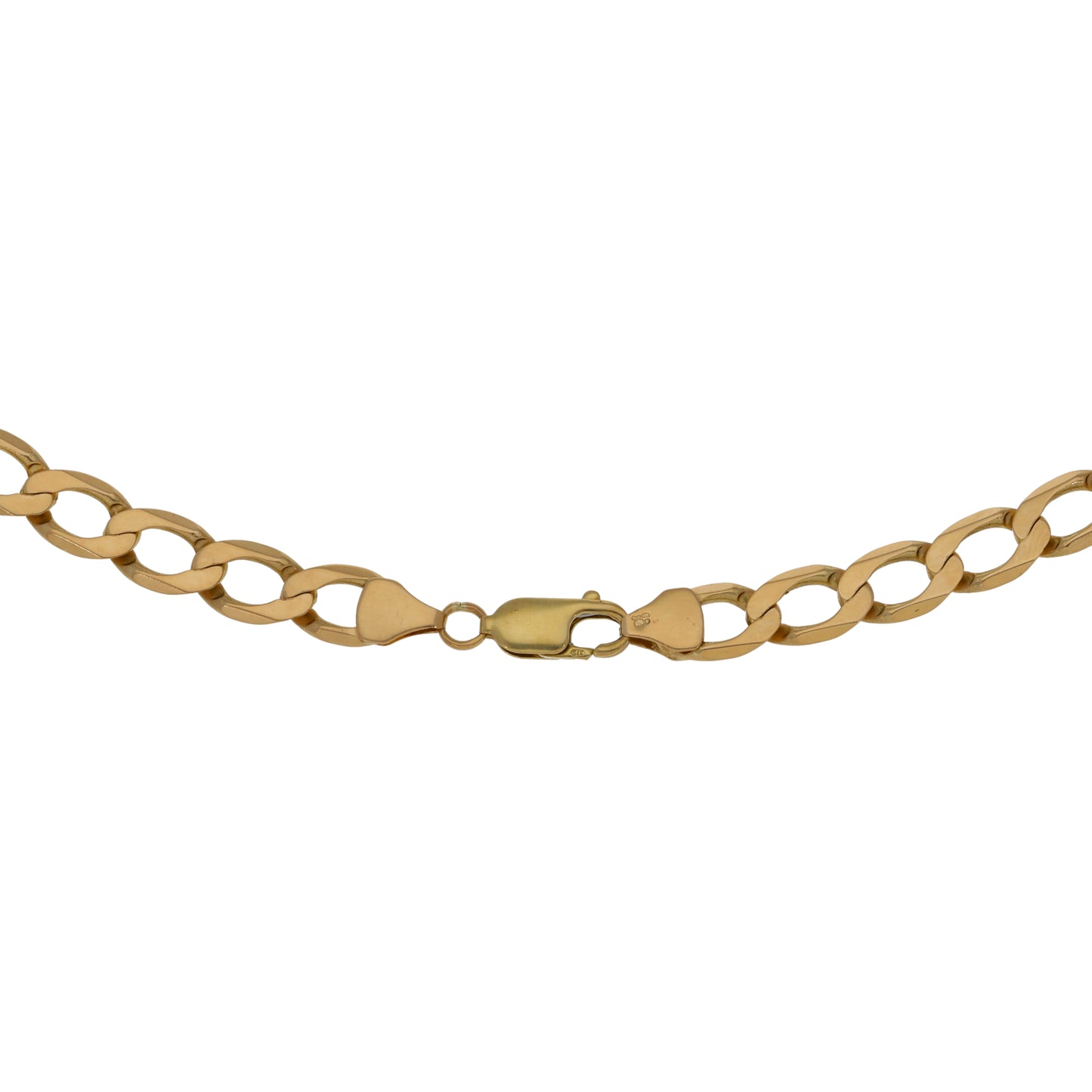 9ct Gold Curb Chain 22"