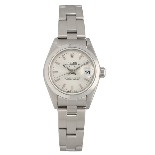 Rolex Oyster Perpetual 79160, silver dial with 26mm stainless steel case and bracelet