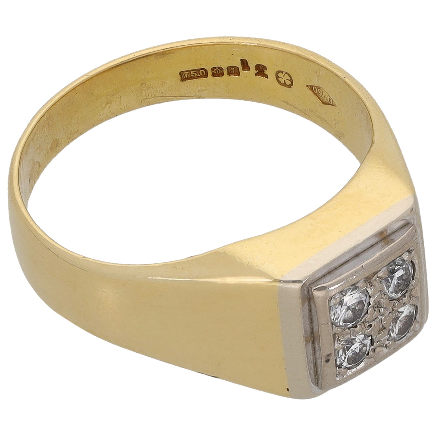 18ct Gold 0.20ct Diamond Alternative Ring Size N