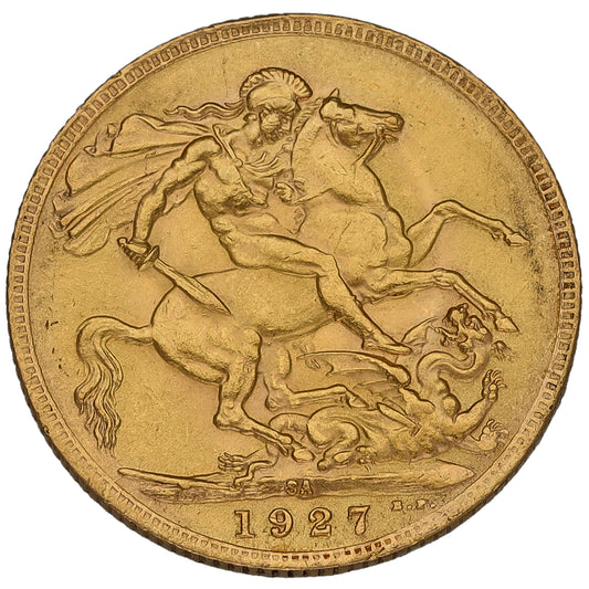 22ct Gold King George V Full Sovereign Coin 1927