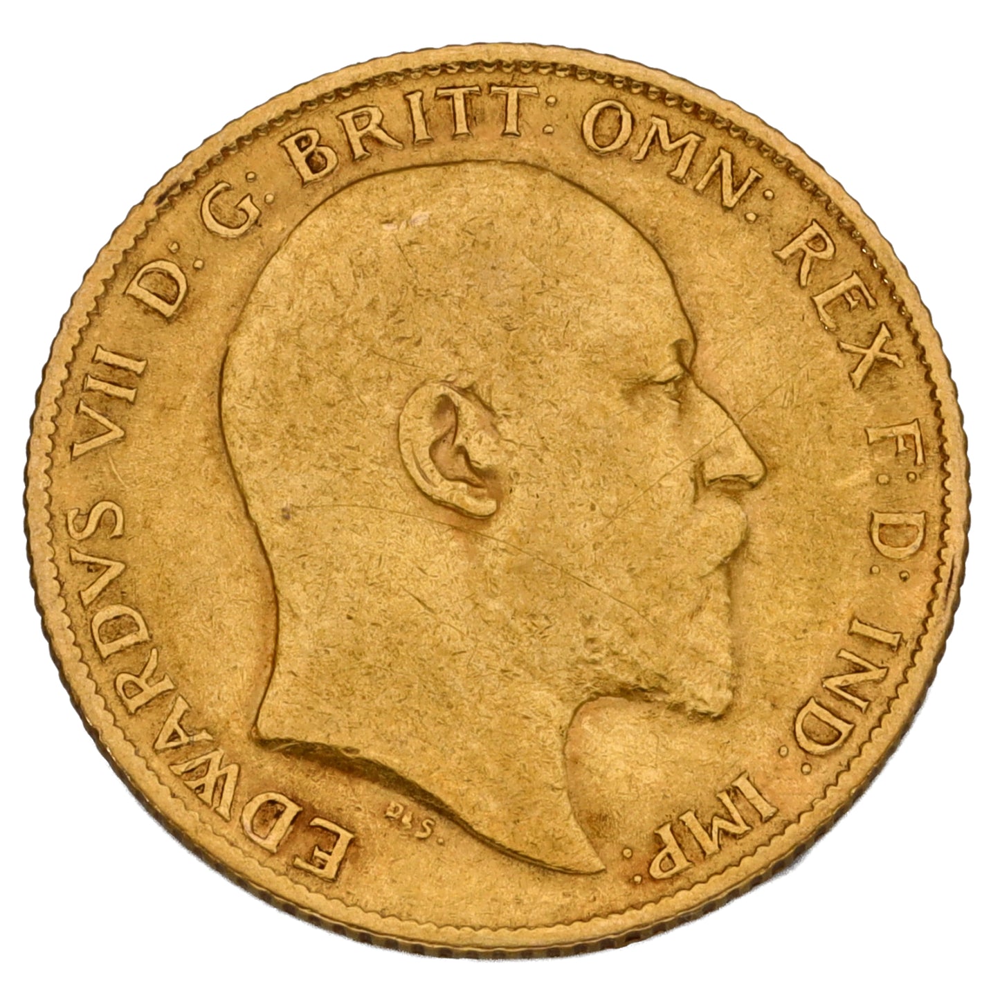 22ct Gold King Edward VII Half Sovereign Coin 1908