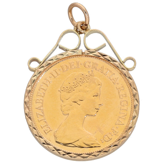 9ct Gold Half Sovereign Coin Pendant