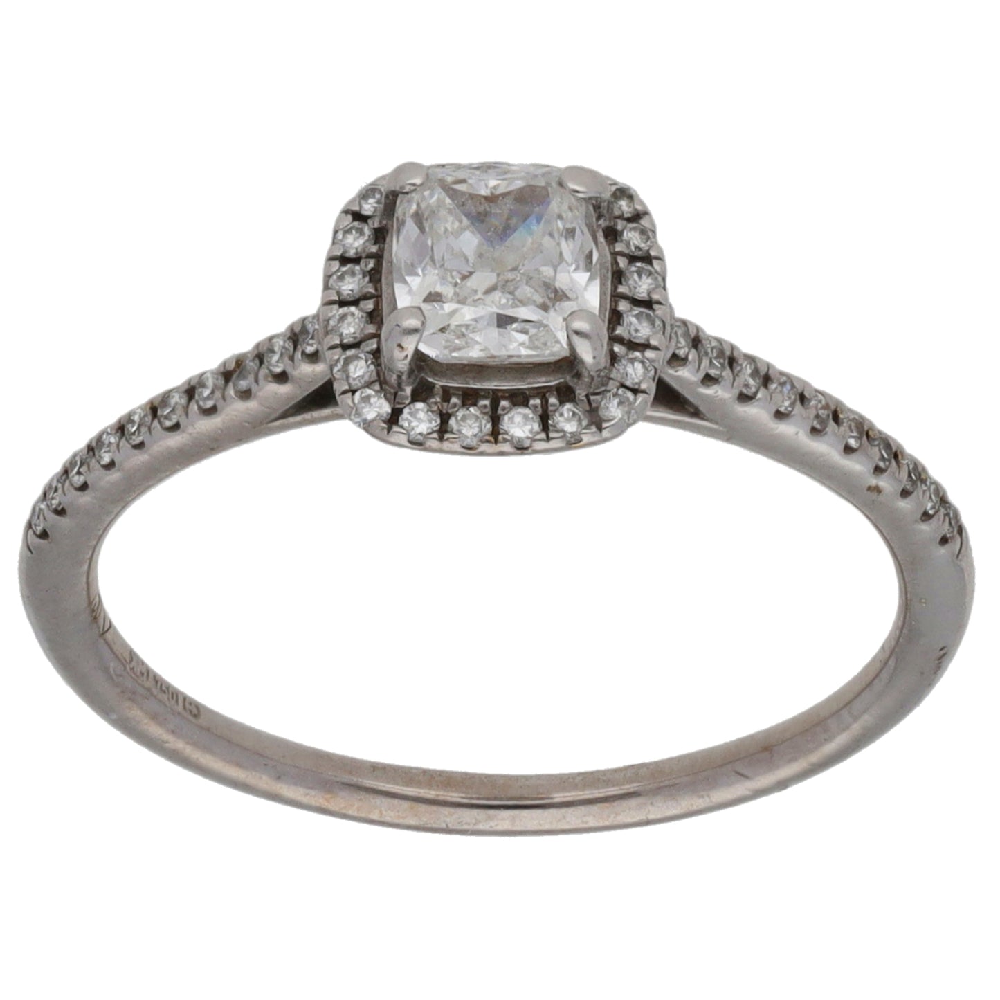 18ct Gold 0.72ct Diamond Solitaire Ring With Accent Stones Size M