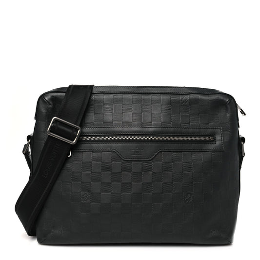 Louis Vuitton Calypso MM Messenger Damier Infini Leather Bag - Black