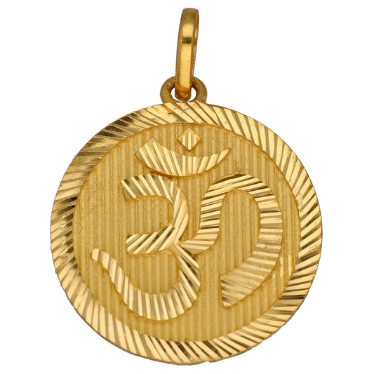 New 22ct Gold Ohm Medallion Pendant