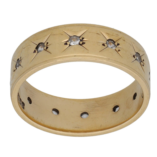 9ct Gold Cubic Zirconia Eternity Ring Size K