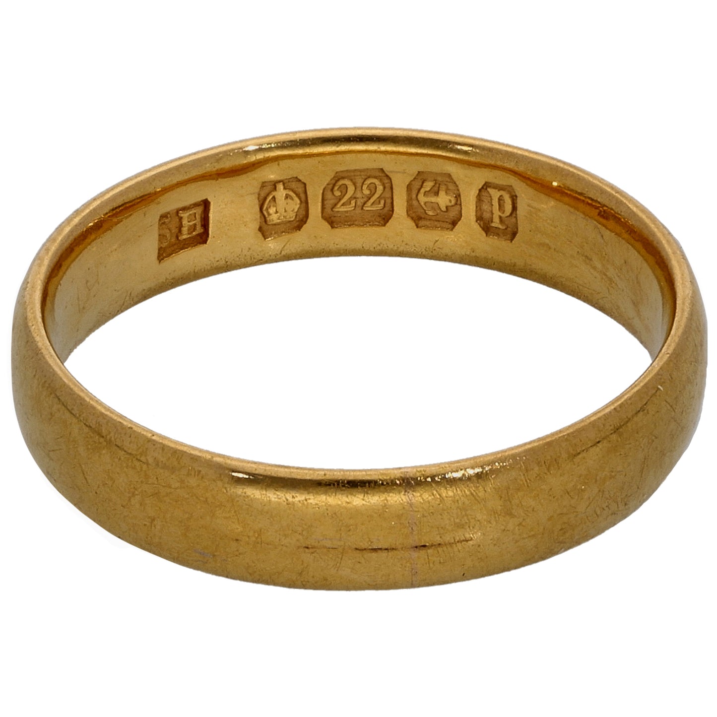 22ct Gold Plain Wedding Ring Size M