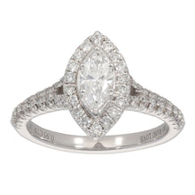 Load image into Gallery viewer, 18ct White Gold Vera Wang 0.95ct Diamond Cluster Ring Size L
