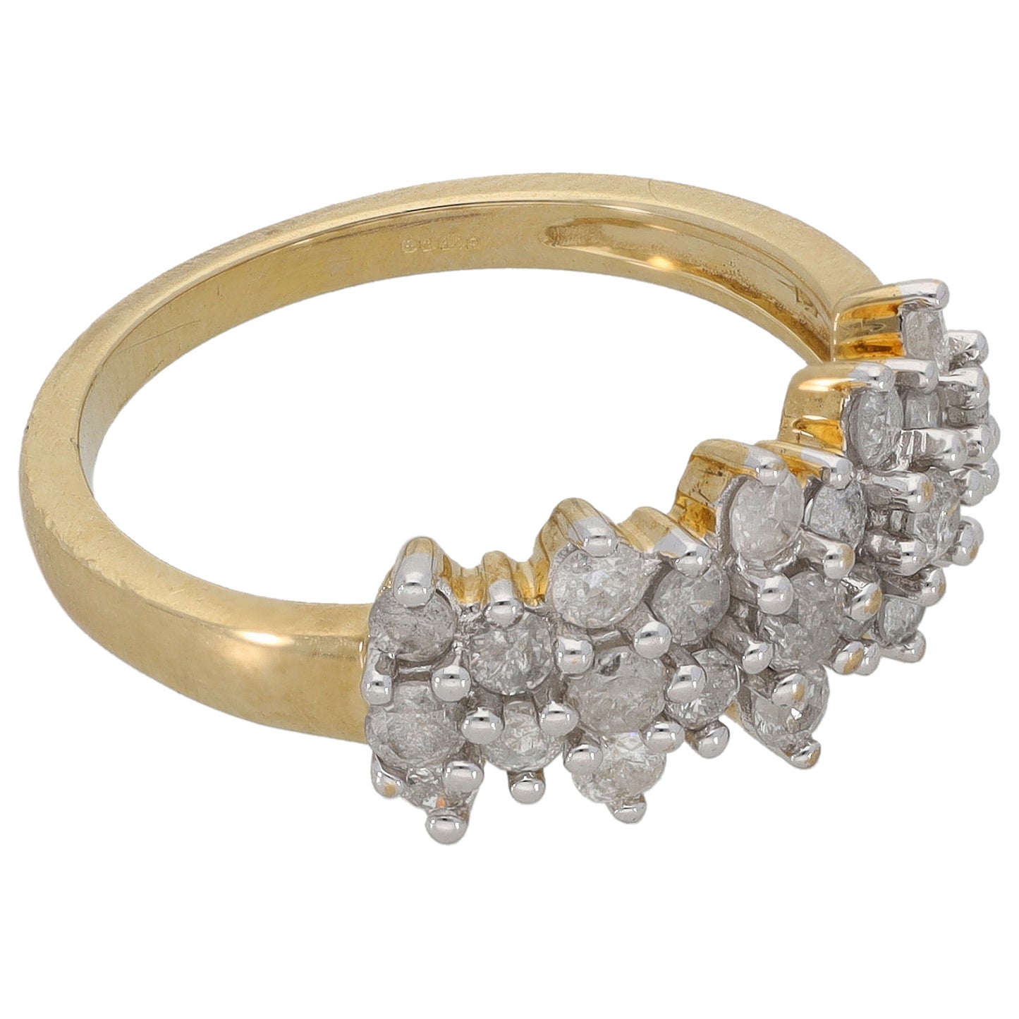 9ct Gold 0.69ct Diamond Dress/Cocktail Ring Size N