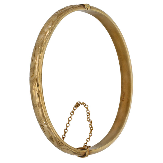 9ct Gold Hinged/Clasp Bangle