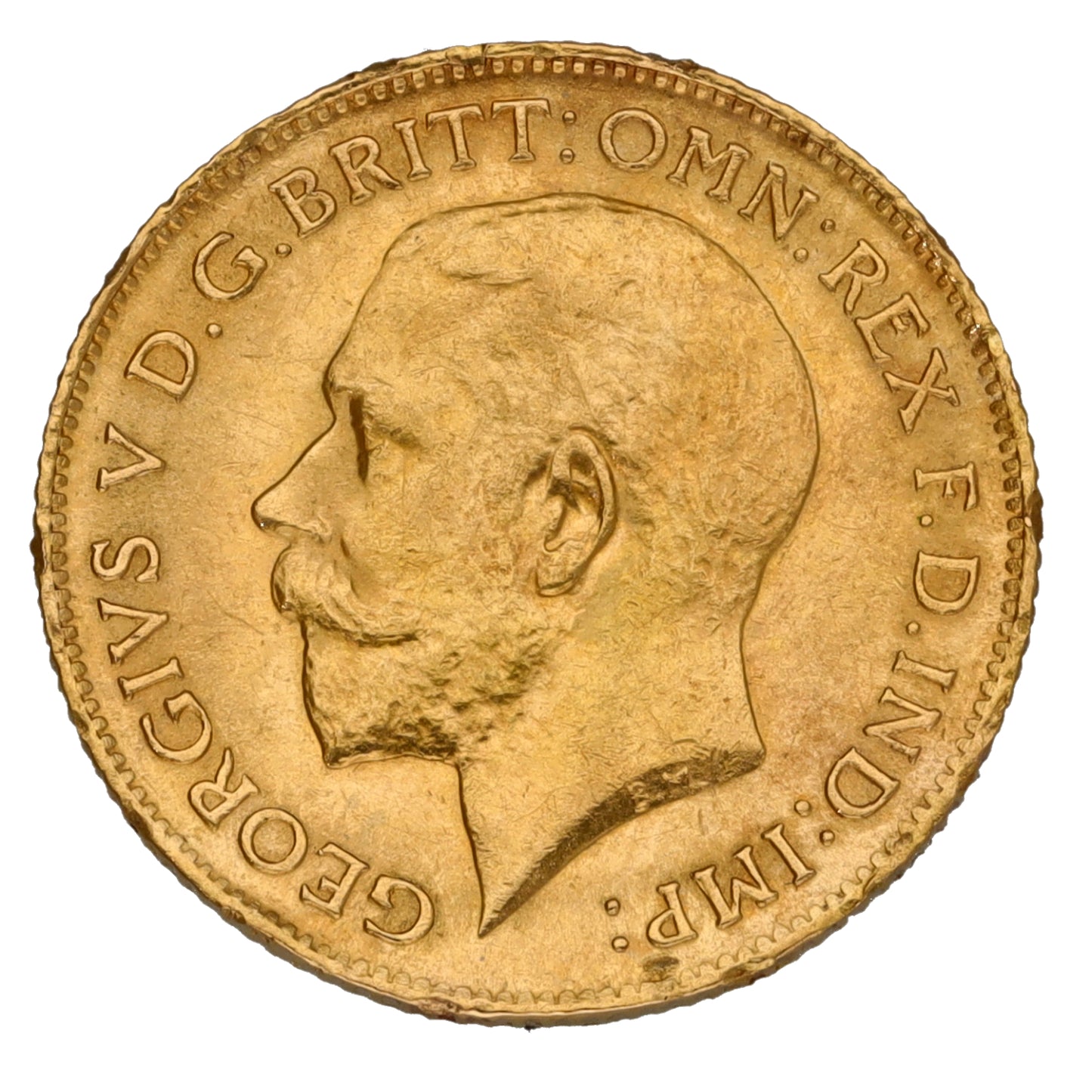 22ct Gold King George V Half Sovereign Coin 1913