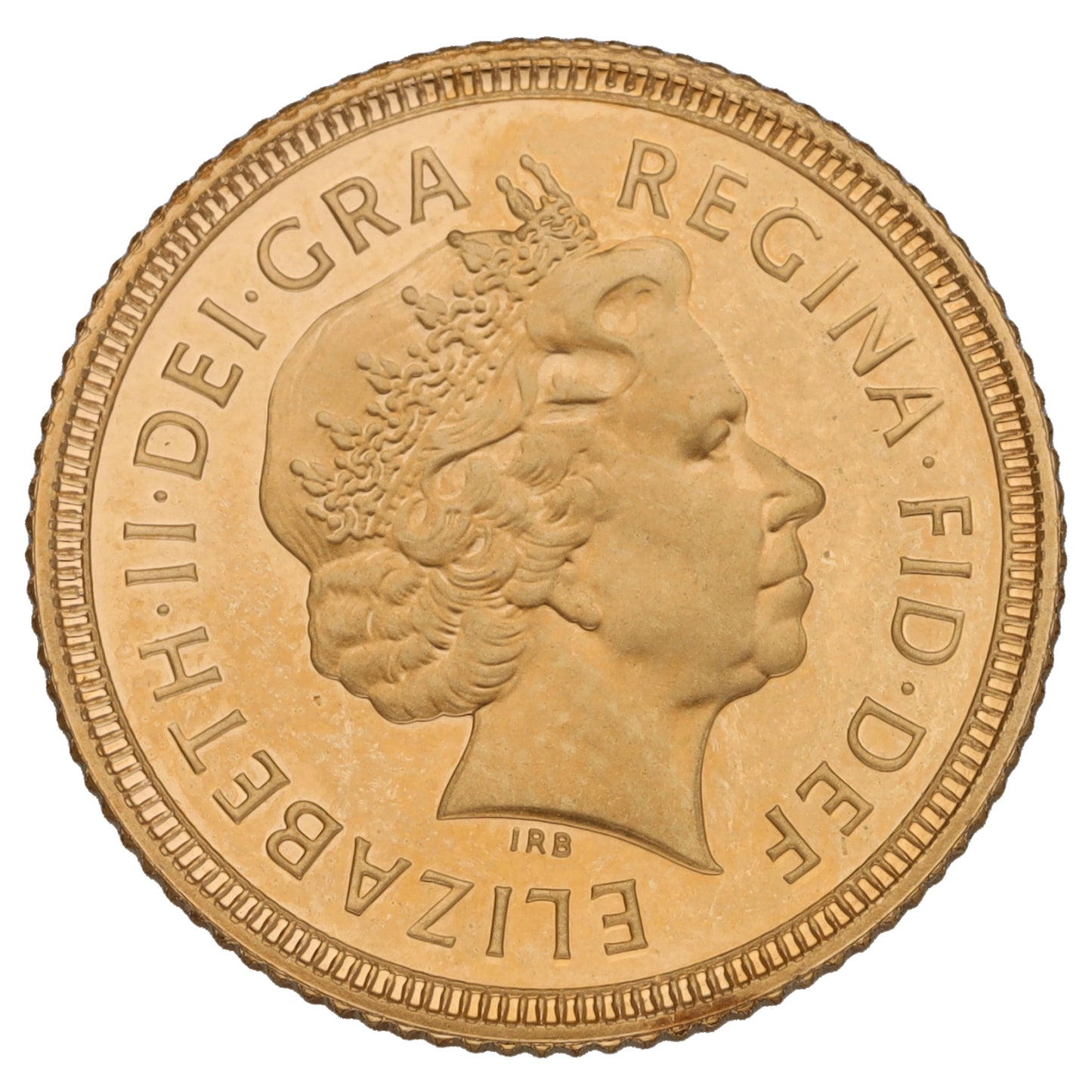 22ct Gold Queen Elizabeth II Half Sovereign Coin 2002