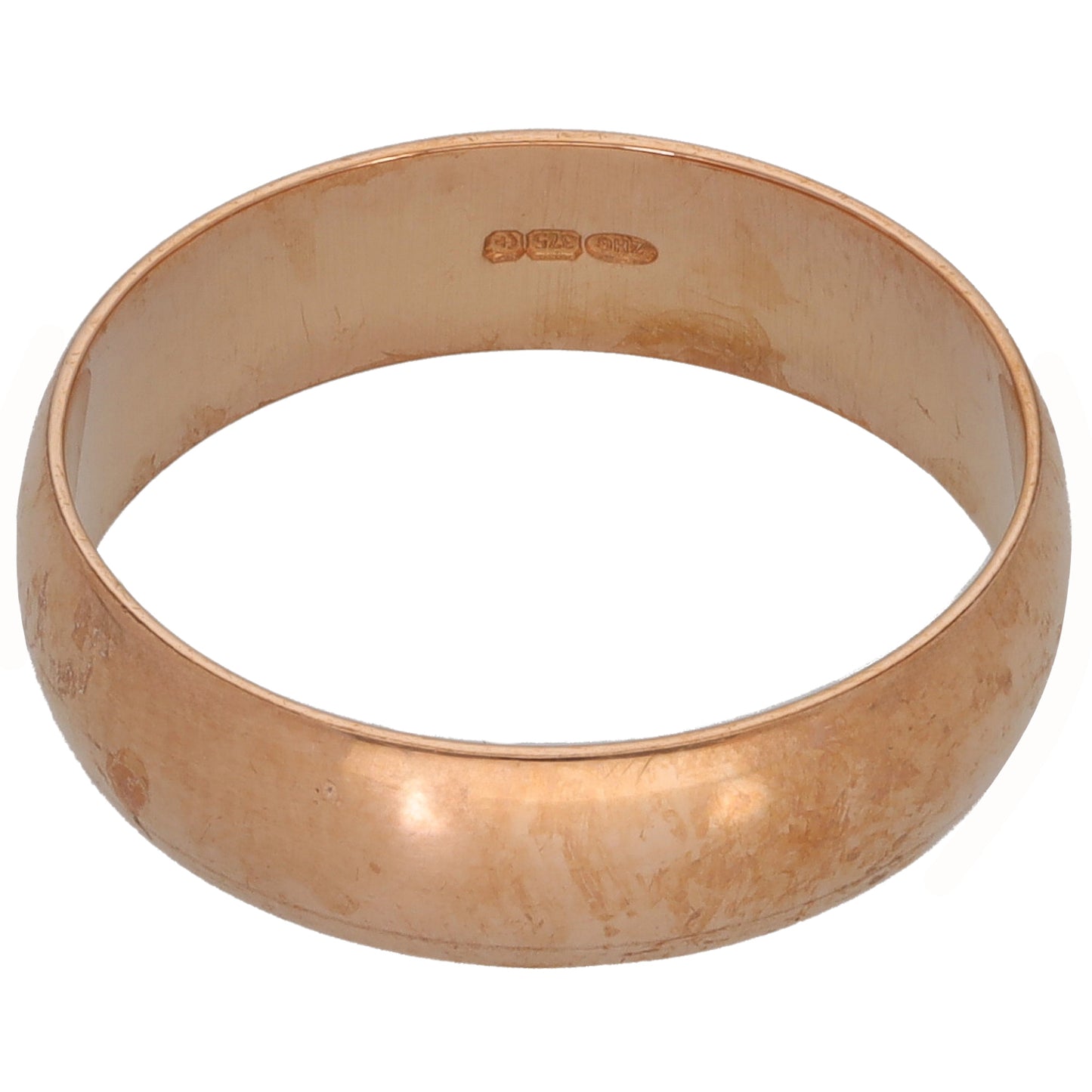 9ct Rose Gold Plain Wedding Ring Size N