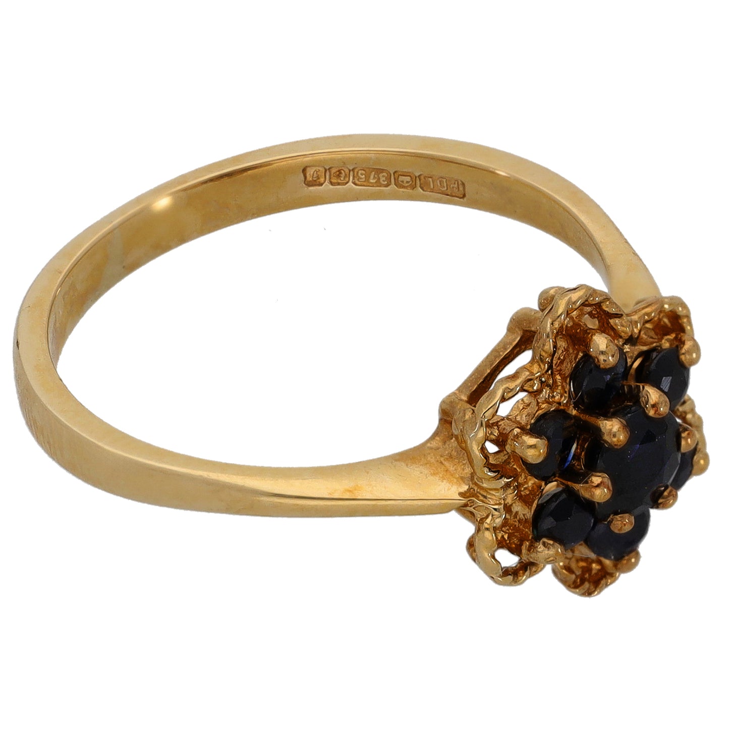 9ct Gold Sapphire Dress/Cocktail Ring Size N