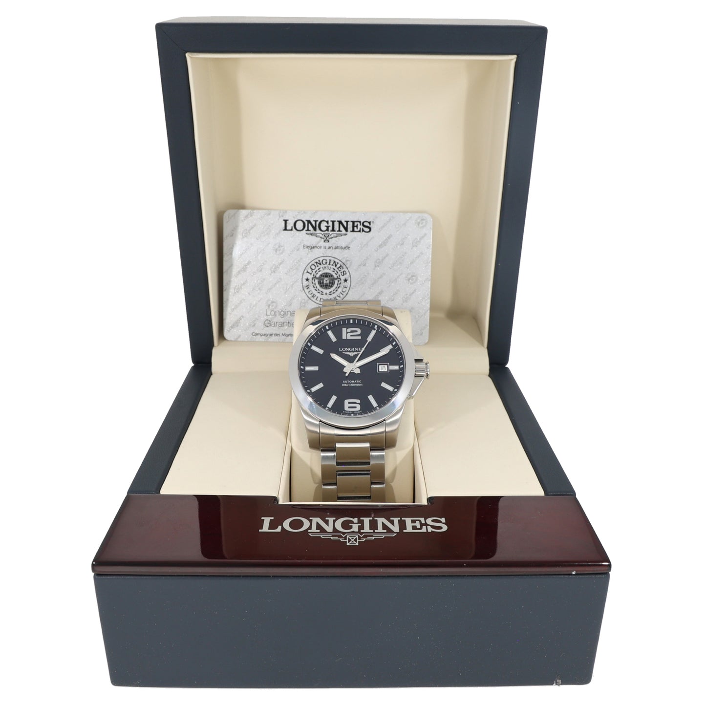 Longines Conquest L3.667.4 41mm Stainless Steel Watch