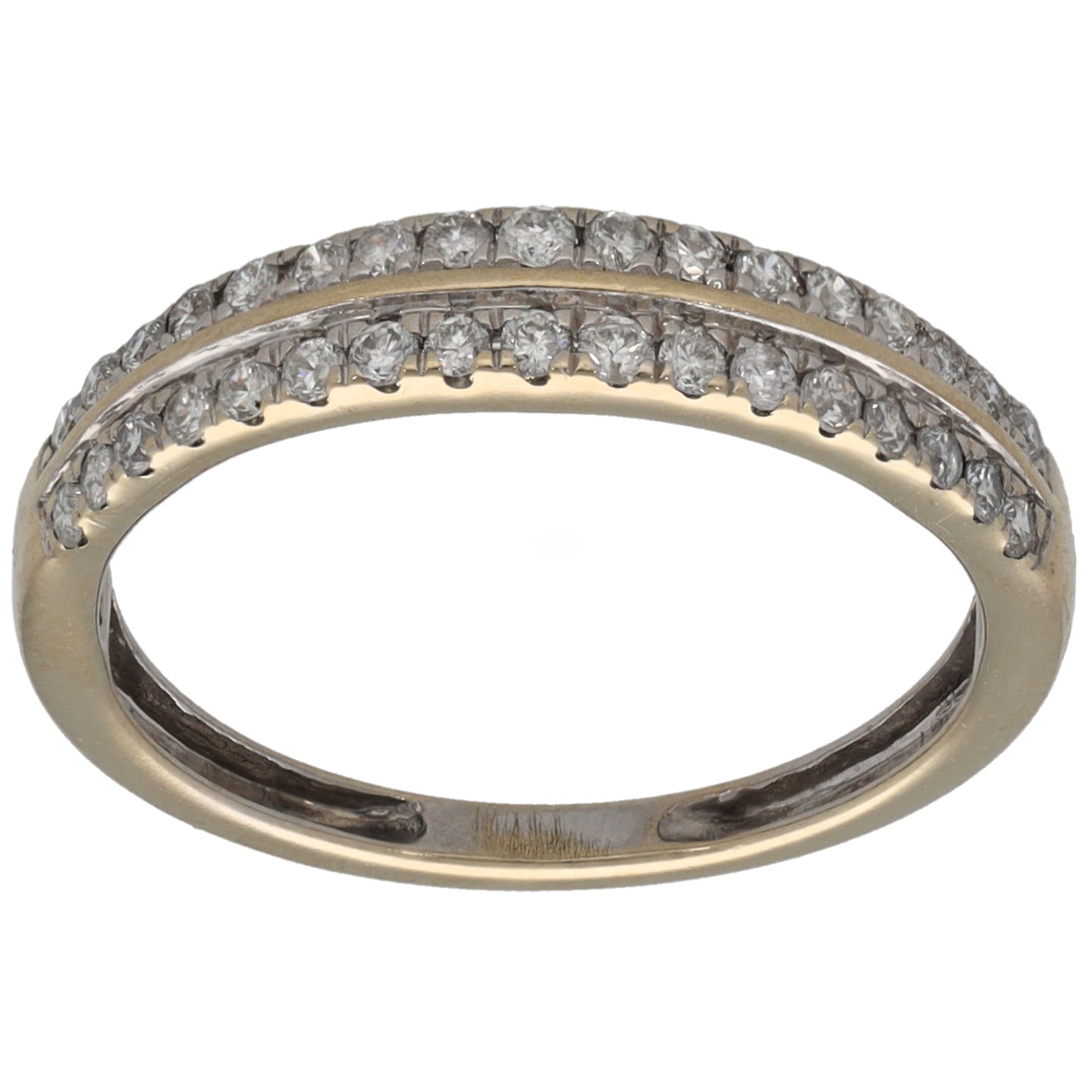 18ct White Gold 0.17ct Diamond Half Eternity Ring Size K
