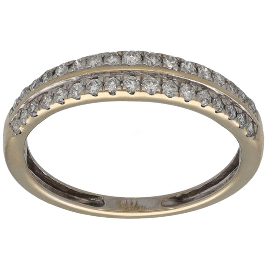 18ct White Gold 0.17ct Diamond Half Eternity Ring Size K
