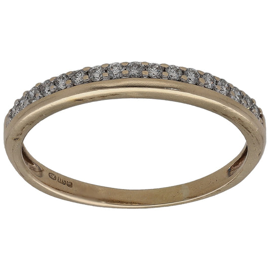 9ct Gold 0.17ct Diamond Half Eternity Ring Size M
