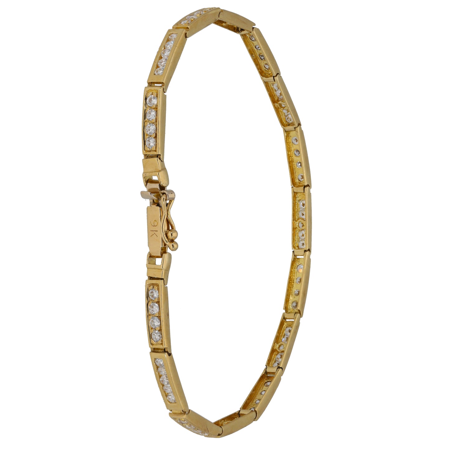 9ct Gold Cubic Zirconia Line/Tennis Bracelet