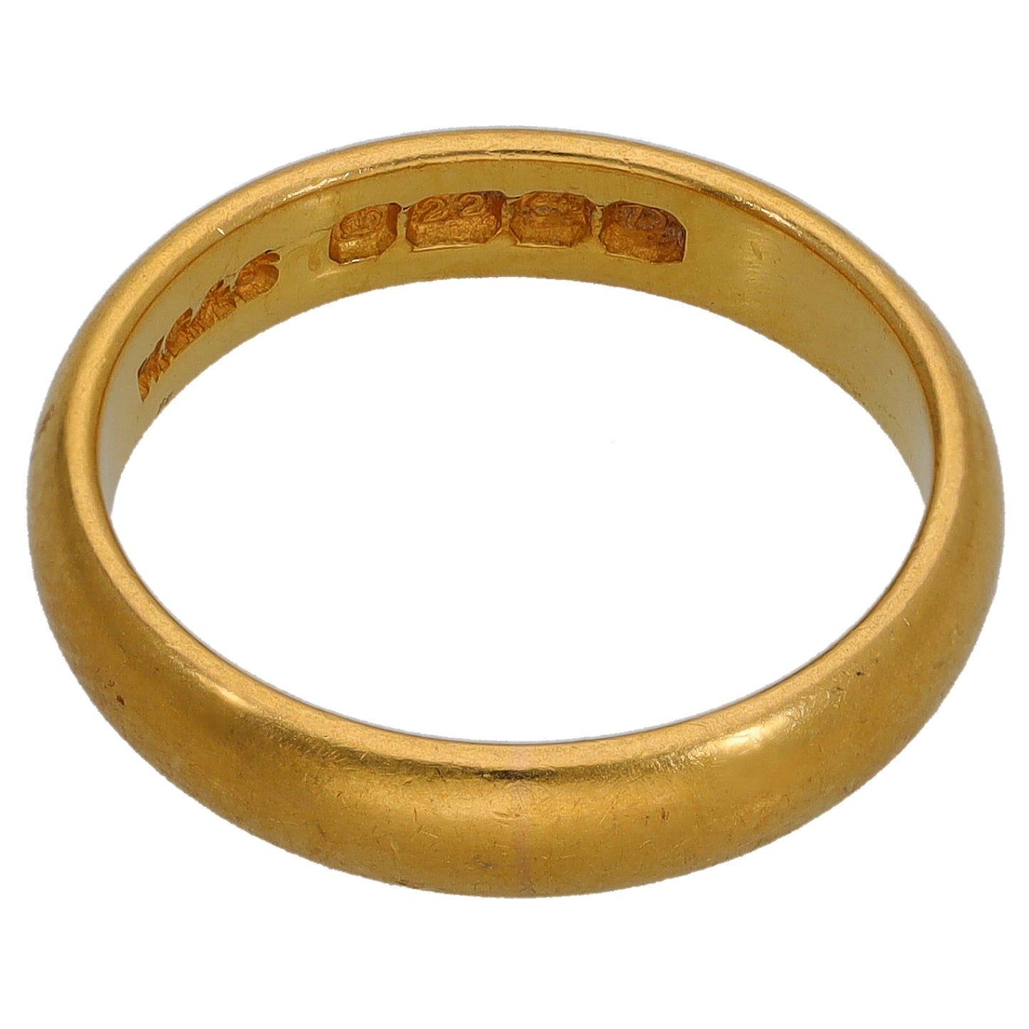 22ct Gold Plain Wedding Ring Size M