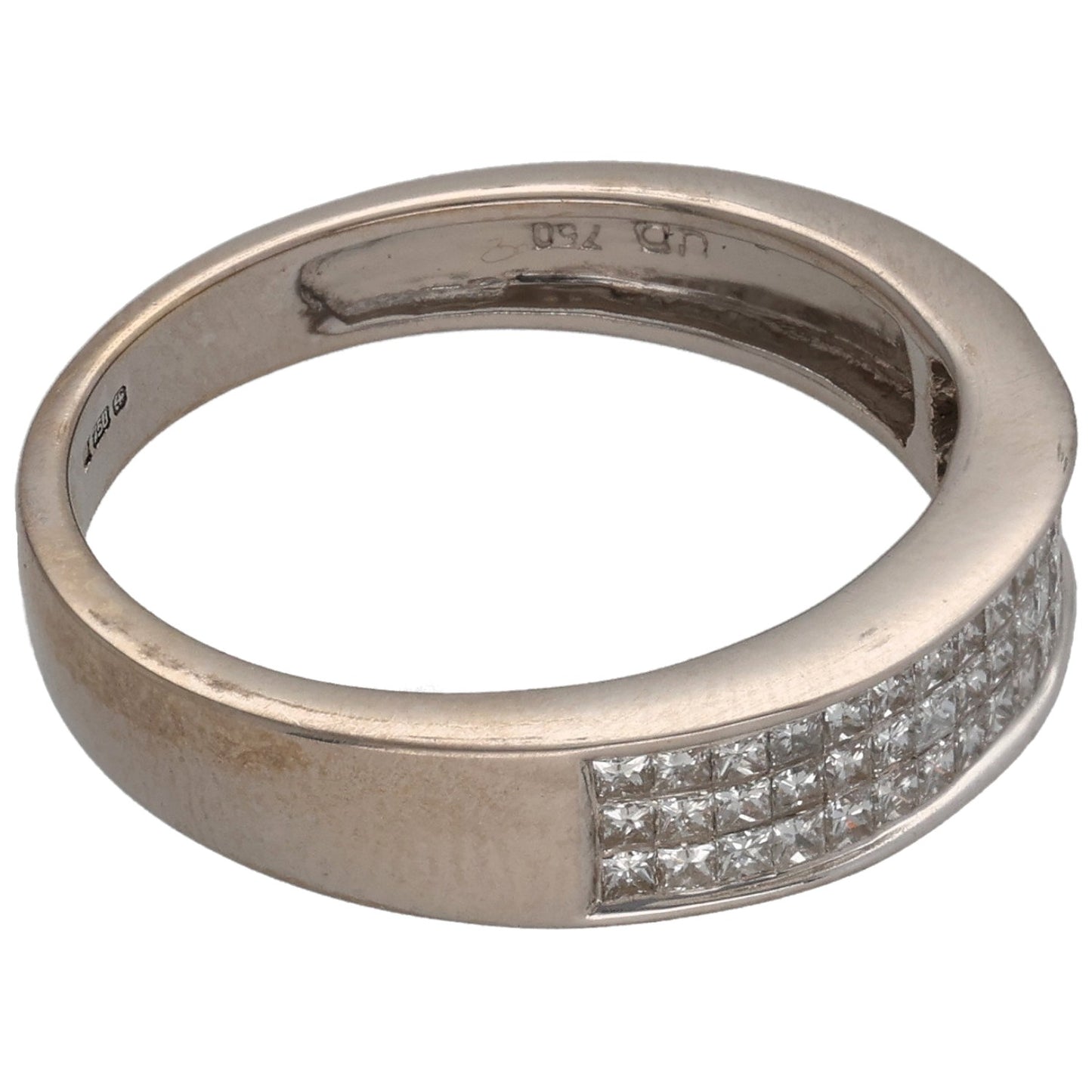 18ct White Gold 0.50ct Diamond Dress/Cocktail Ring Size N