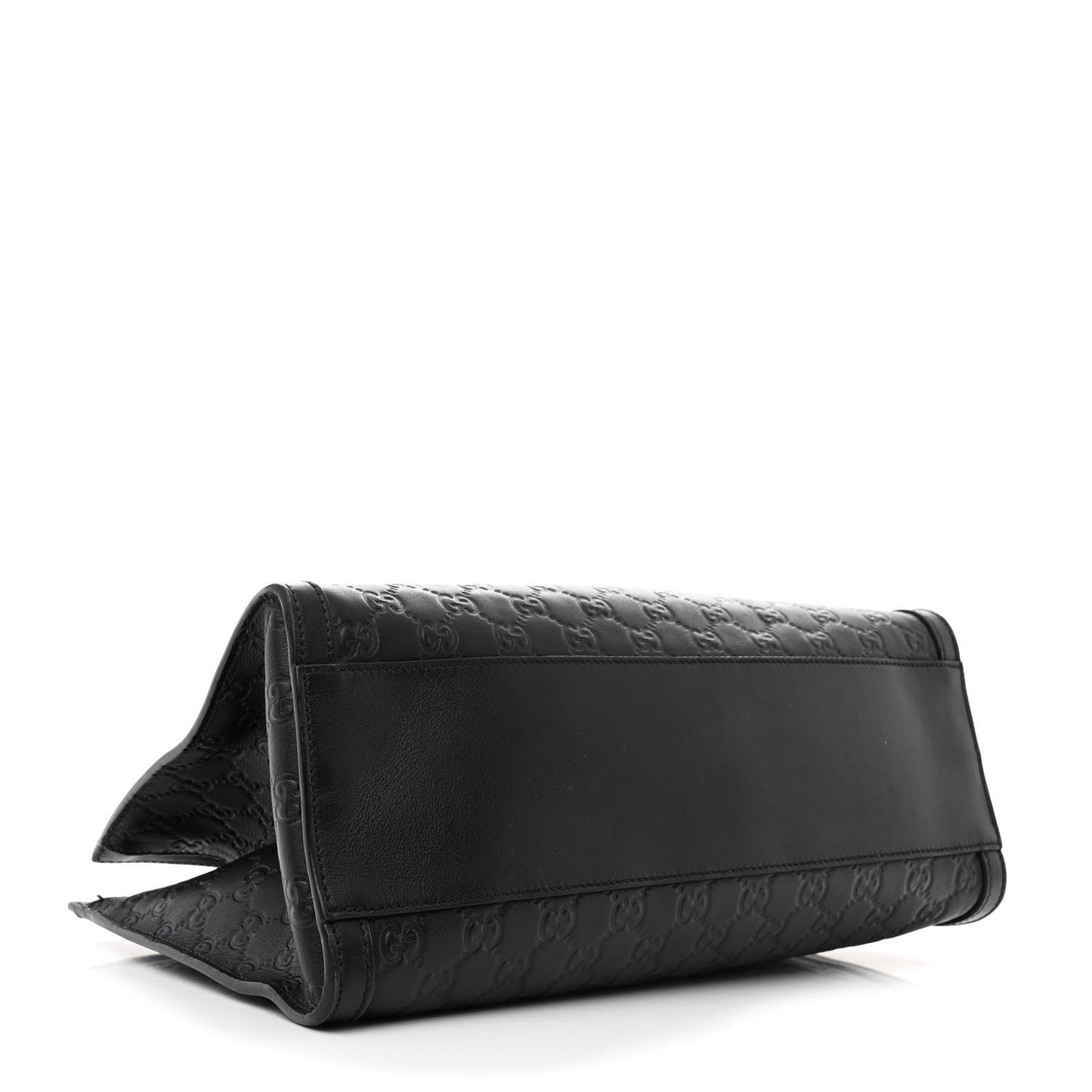 Gucci Padlock Tote Guccissima Leather Bag - Black