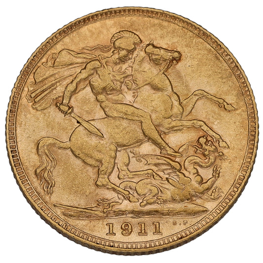 22ct Gold King George V Full Sovereign Coin 1911