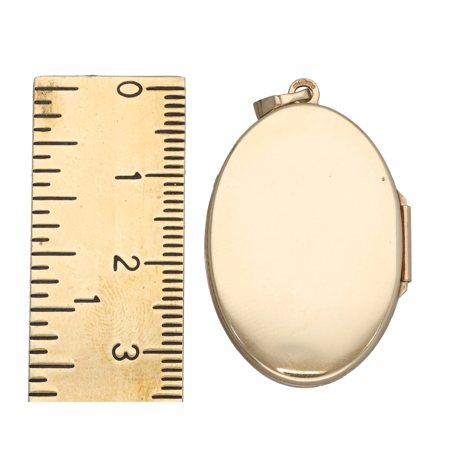 9ct Gold Patterned Locket Pendant