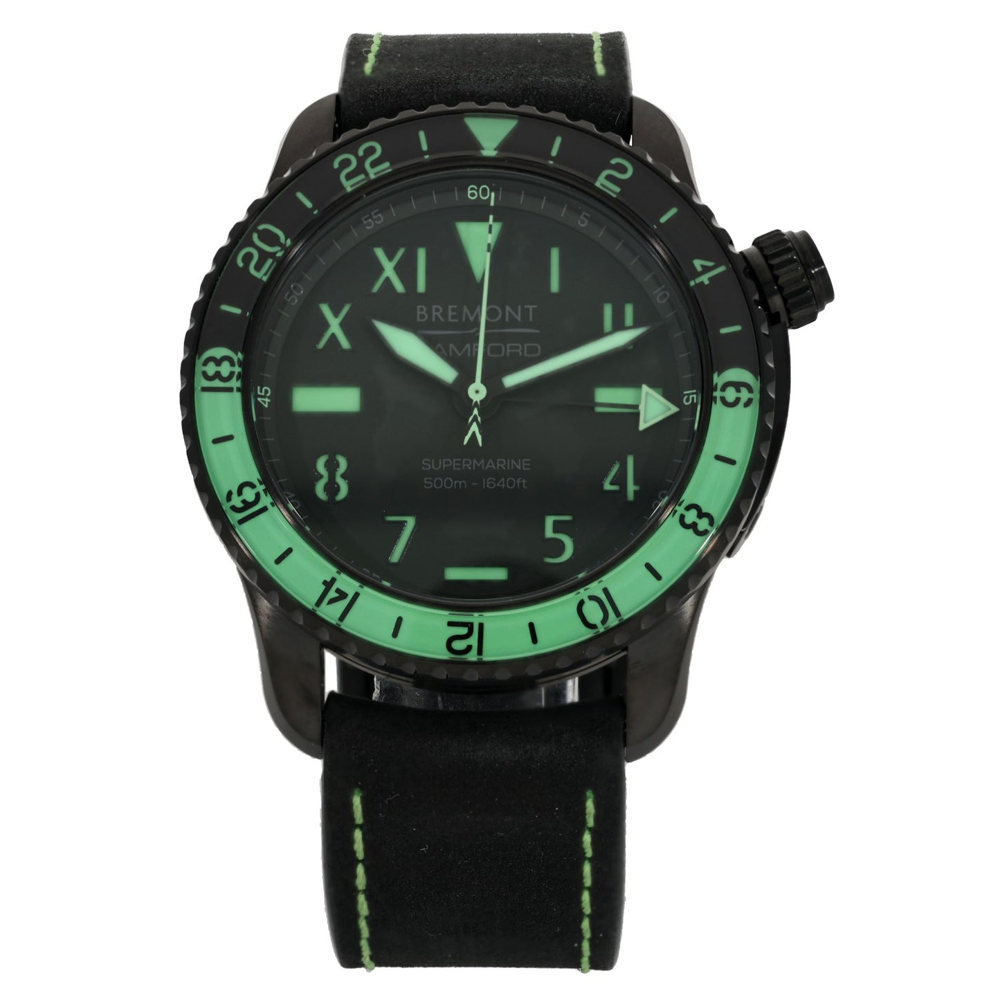 Bremont Supermarine Bamford Aurora GMT S502-DLC-BAMFORD-L-S 43mm DLC Stainless Steel Watch