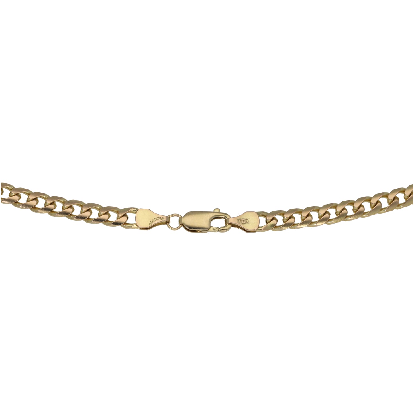 9ct Gold Curb Chain 18"