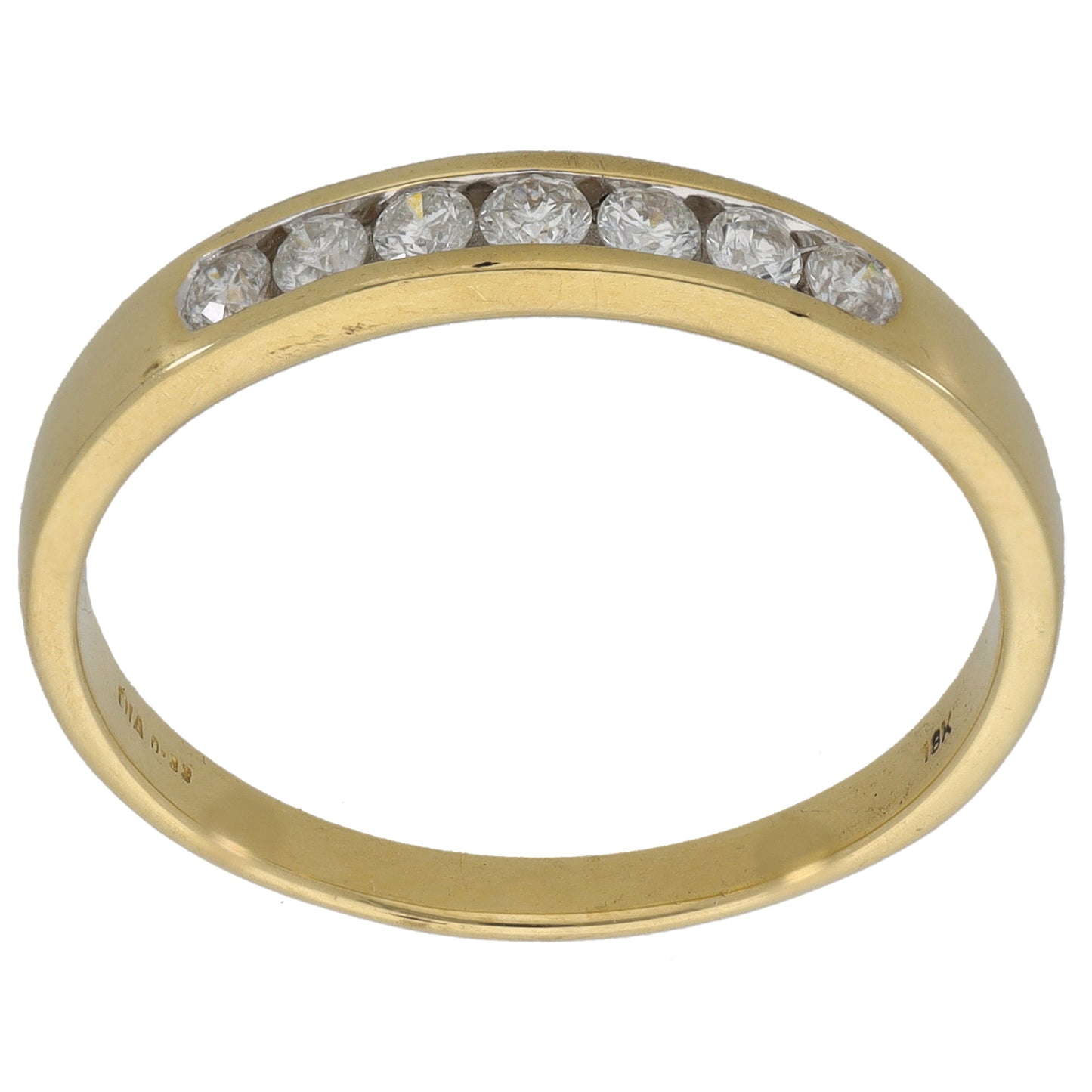 9ct Gold 0.35ct Diamond Half Eternity Ring Size U