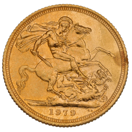 22ct Gold Queen Elizabeth II Full Sovereign Coin 1979