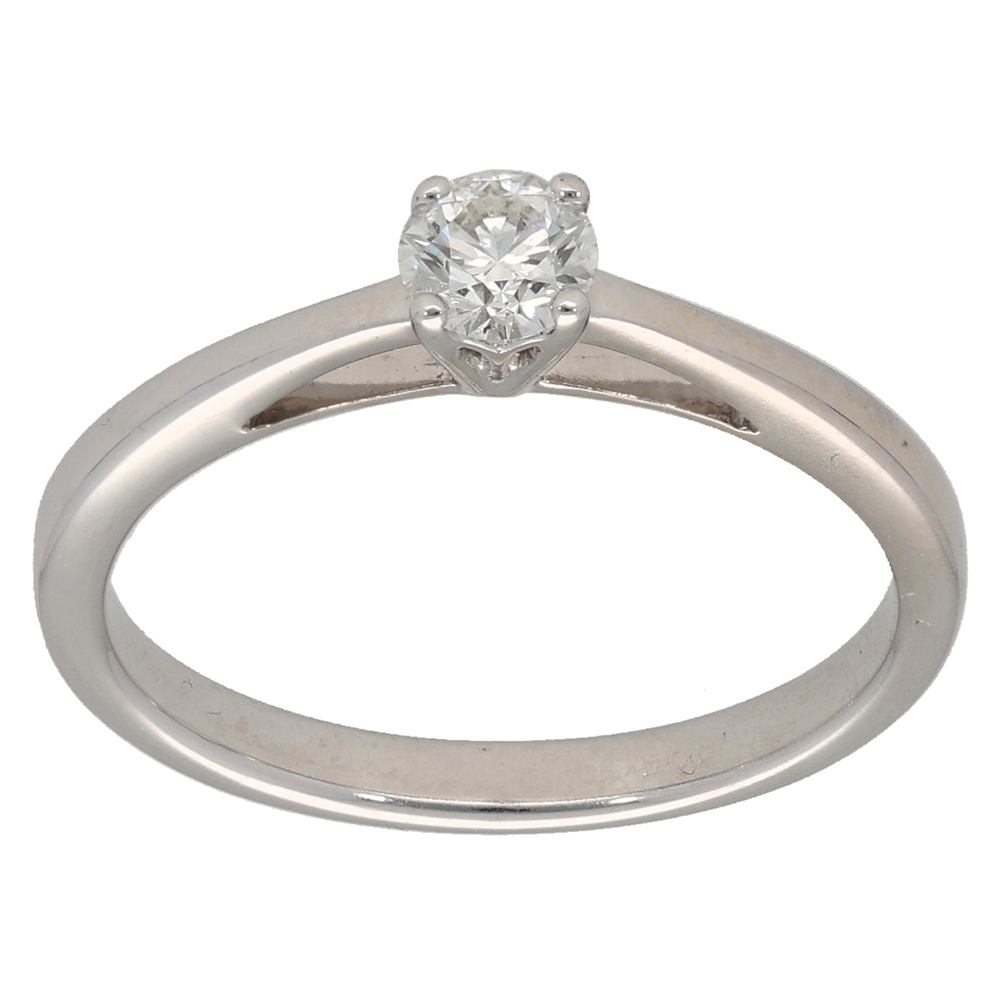 18ct White Gold 0.23ct Diamond Solitaire Ring Size L