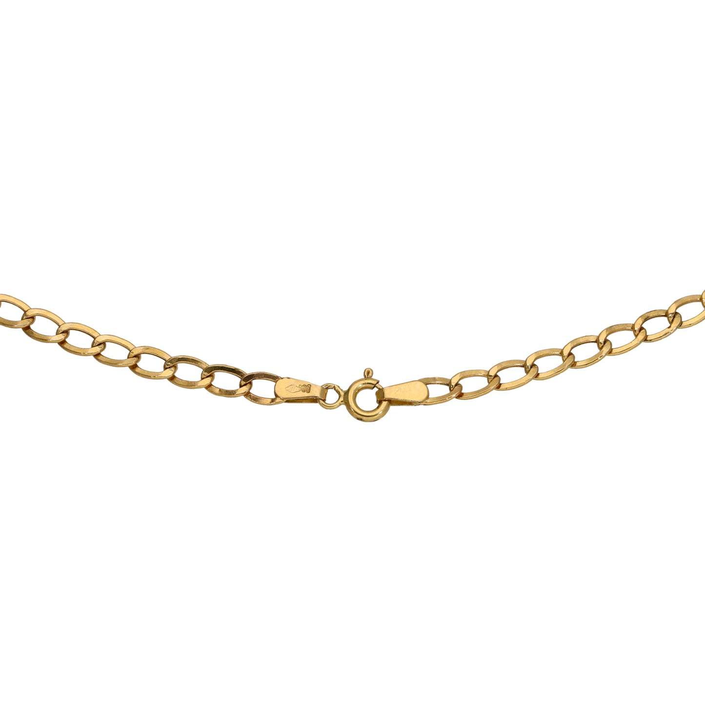 9ct Gold Curb Chain 18"