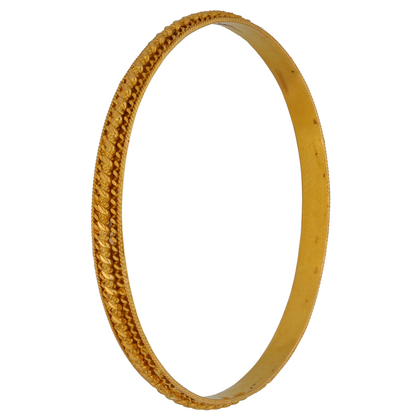 22ct Gold Patterned Bangle