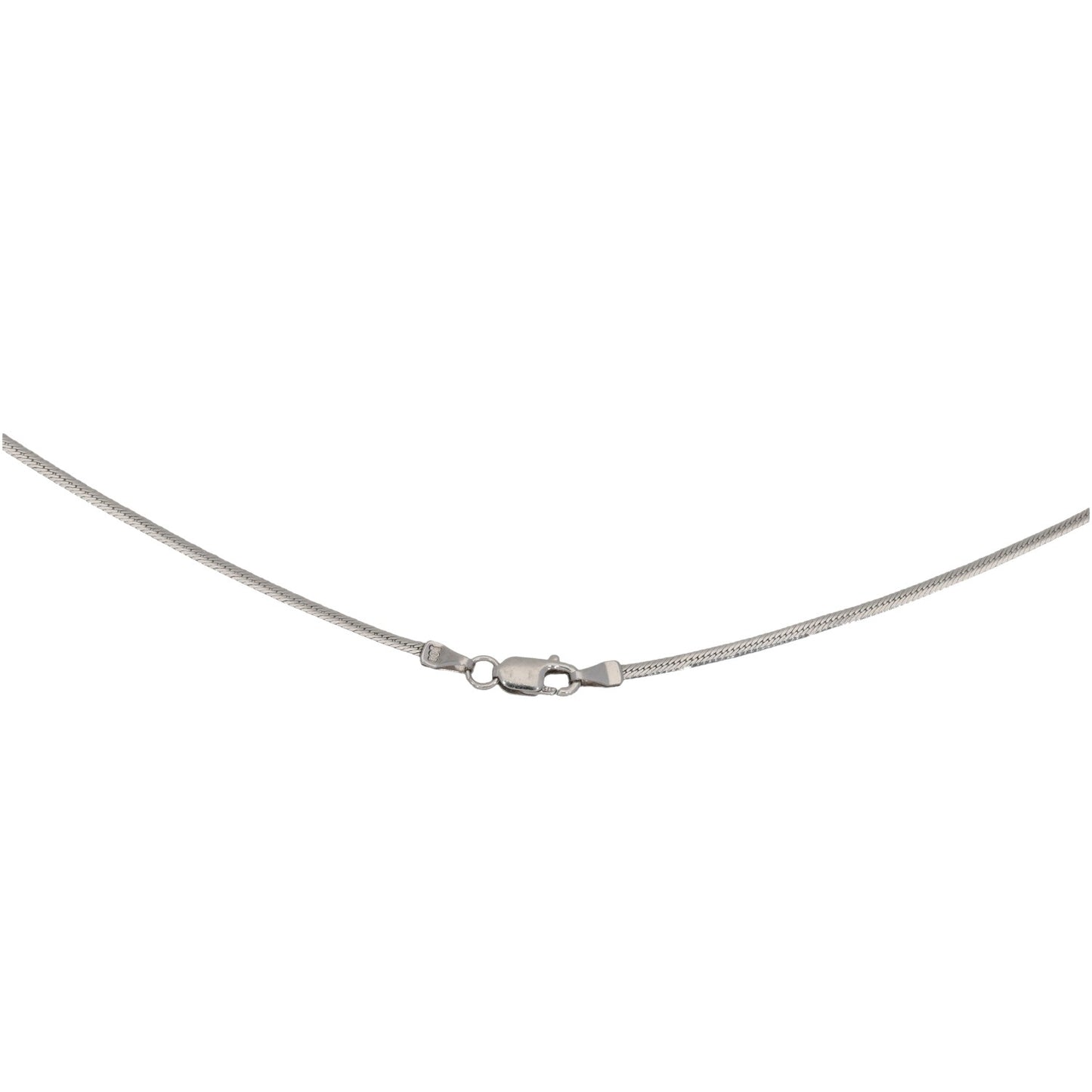 9ct White Gold 0.015ct Diamond & Topaz Fancy Necklace 16"