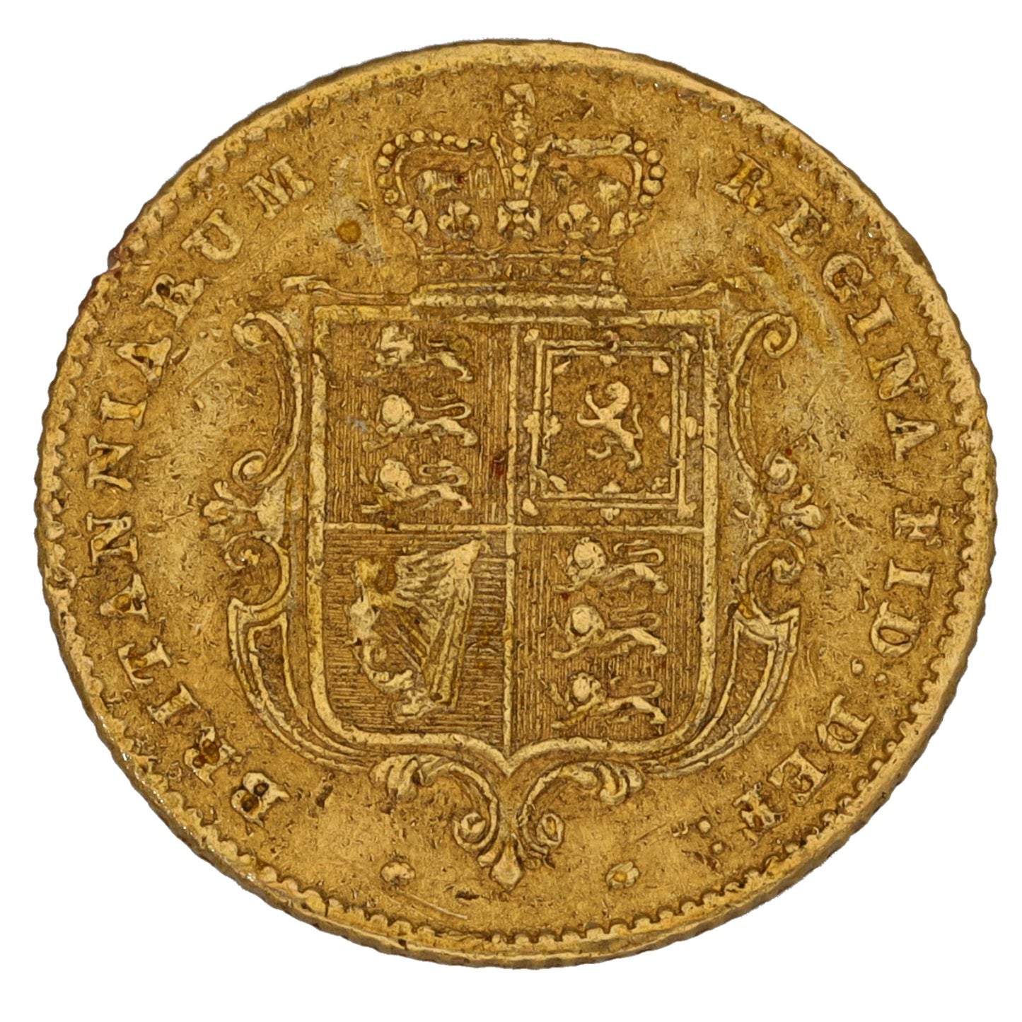 22ct Gold Queen Victoria Half Sovereign Coin 1856