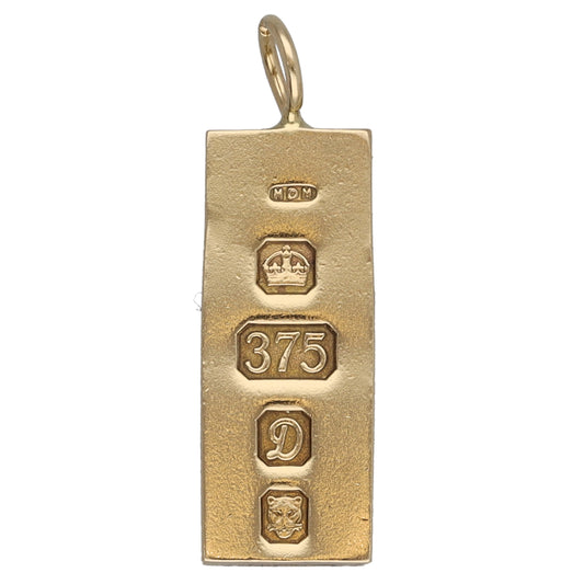 9ct Gold Ingot Pendant