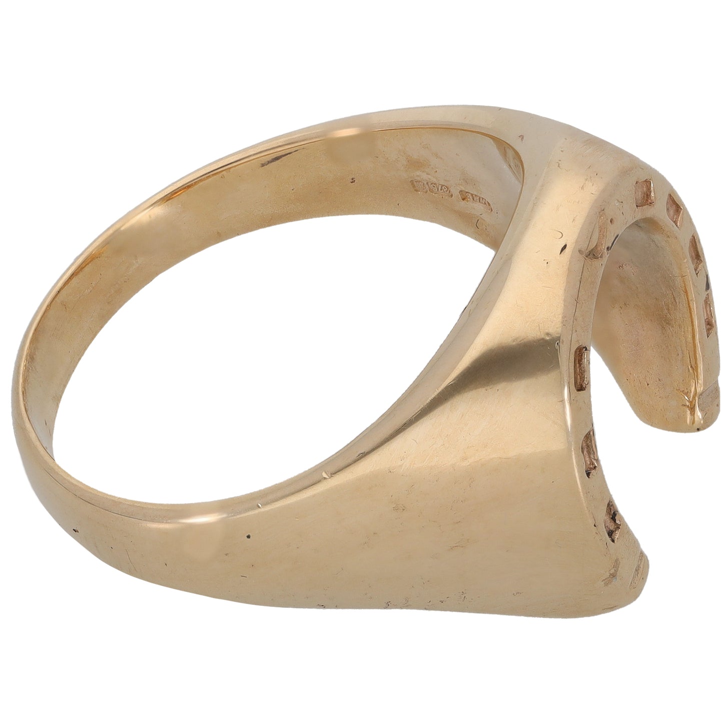 9ct Gold Horseshoe Ring Size V