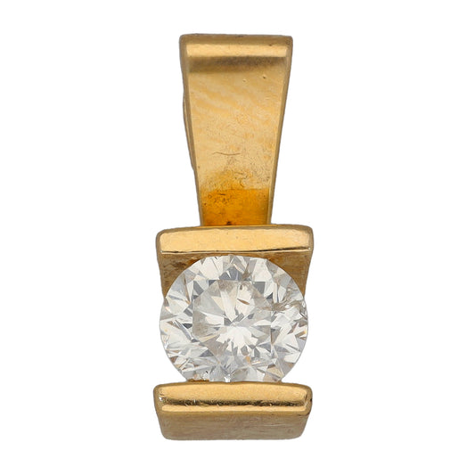 9ct Gold 0.45ct Diamond Solitaire Pendant