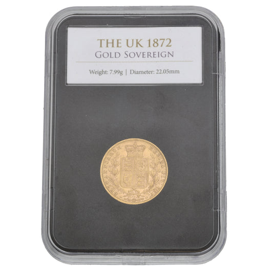 22ct Gold Queen Victoria Full Sovereign Coin 1872